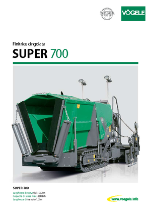 Finisseurs de chaussée sur chenilles Vögele Super 700