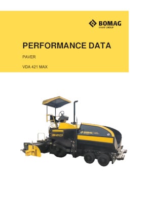 Finisseurs de chaussée sur chenilles Bomag VDA 421 MAX