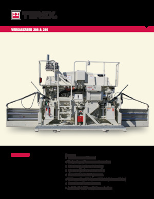 Finisseurs de chaussée sur chenilles Terex VersaScreed 210