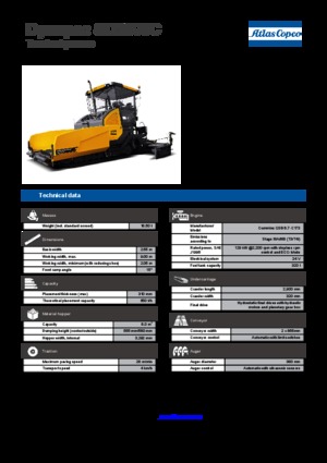 Finisseurs de chaussée sur chenilles Dynapac SD 2500 C