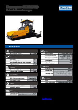 Finisseurs de chaussée sur chenilles Dynapac SD 2500 C