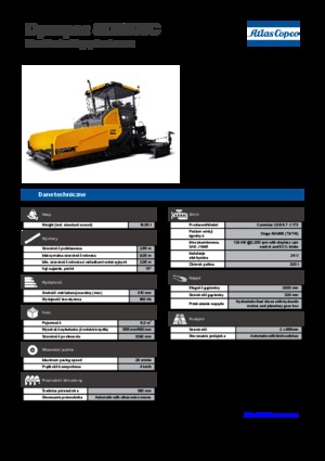 Finisseurs de chaussée sur chenilles Dynapac SD 2500 C