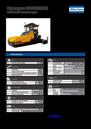 Finisseurs de chaussée sur chenilles Dynapac SD 2550 CS