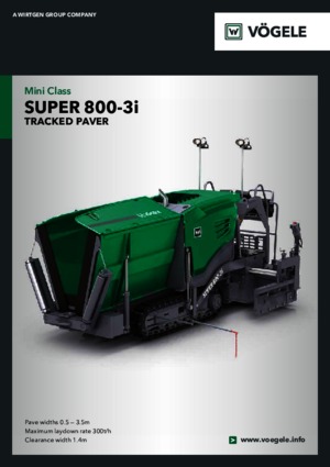 Finisseurs de chaussée sur chenilles Vögele Super 800-3i