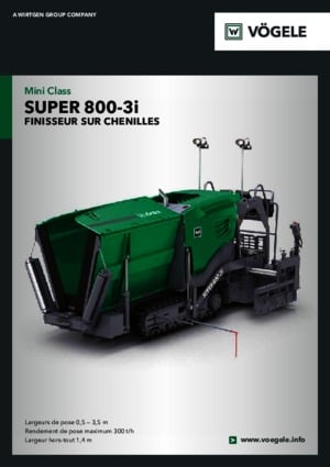Finisseurs de chaussée sur chenilles Vögele Super 800-3i