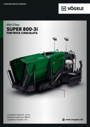 Finisseurs de chaussée sur chenilles Vögele Super 800-3i