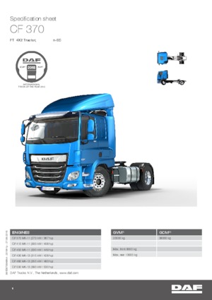 Tracteurs routiers DAF CF 340 FT SLEEPER CAB