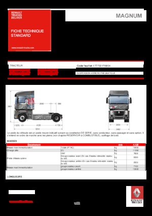 Tracteurs routiers Renault MAGNUM 440.19 4X2 T E5 - ROUTE 66