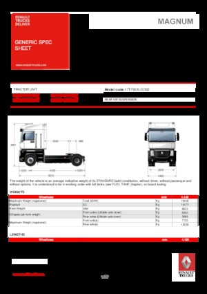 Tracteurs routiers Renault MAGNUM 520.19 4X2 T - CLASSIC