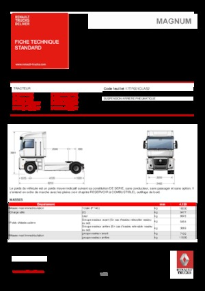 Tracteurs routiers Renault MAGNUM 520.19 4X2 T - CLASSIC