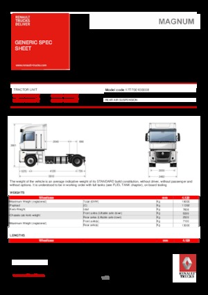 Tracteurs routiers Renault MAGNUM 520.19 4X2 T
