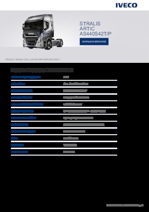 Tracteurs routiers Iveco STRALIS ARTIC AS440S42T/P