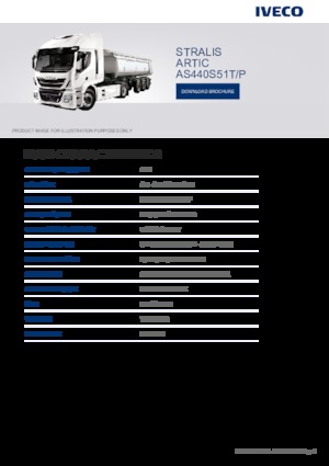 Tracteurs routiers Iveco STRALIS ARTIC AS440S51T/P