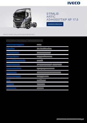 Tracteurs routiers Iveco STRALIS ARTIC AS440S57TX/P XP 17,5