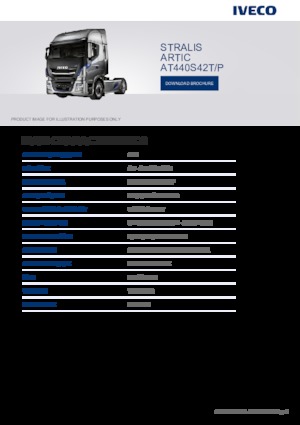 Tracteurs routiers Iveco STRALIS ARTIC AT440S42T/P