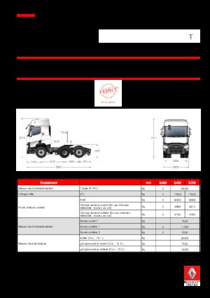Tracteurs routiers Renault T 430.26 6X2 T TAG E6