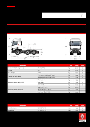 Tracteurs routiers Renault T 460.26 6X2 TML E6