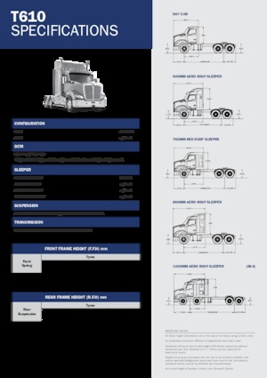 Tracteurs routiers Kenworth T610 Day Cab MX 15 6x4