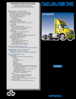 Tracteurs routiers Mack VISION CA65 Conventional CXN603 AC-460P ASET 6x4