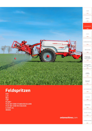 Pulverisateurs trainès Unia Europa XL 3027