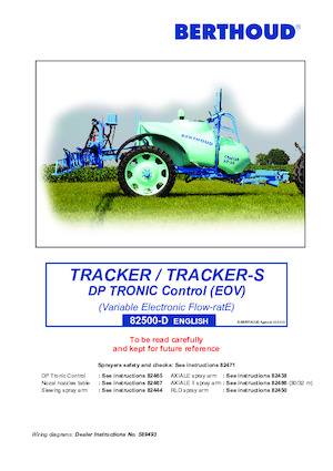 Pulverisateurs trainès Berthoud TRACKER 3200 