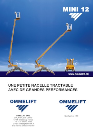Nacelles télescopiques sur remorque OMMELIFT Mini 12 EJ