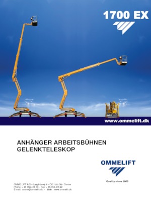 Nacelles à bras articulés montées sur camion OMMELIFT 1700 EX