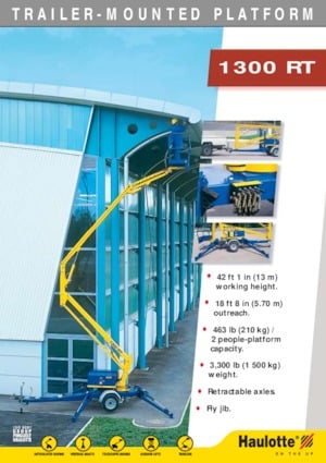 Nacelles à bras articulés montées sur camion Haulotte 1300 RT