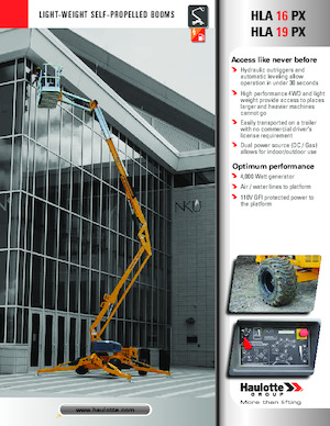 Nacelles à bras articulés sur roues Haulotte HLA16 PX