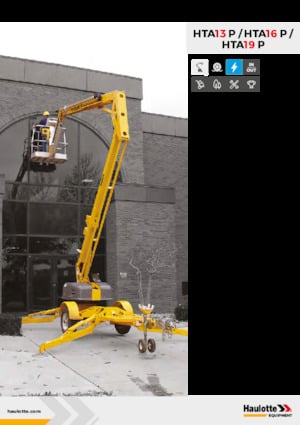 Nacelles à bras articulés montées sur remorque Haulotte HTA16 P