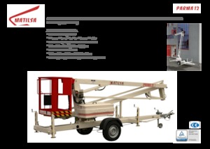 Nacelles à bras articulés montées sur remorque Matilsa Parma 12