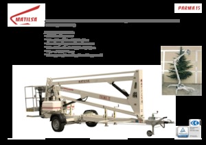 Nacelles à bras articulés montées sur remorque Matilsa Parma 15