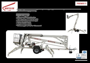 Nacelles à bras articulés montées sur remorque Matilsa Parma 17