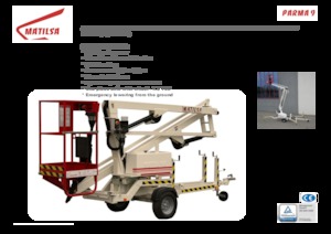 Nacelles à bras articulés montées sur remorque Matilsa Parma 9