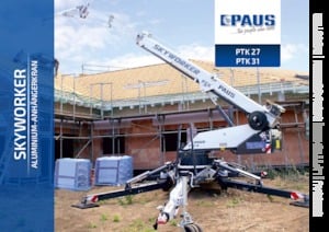 Nacelles à bras articulés montées sur remorque Paus PTK 31