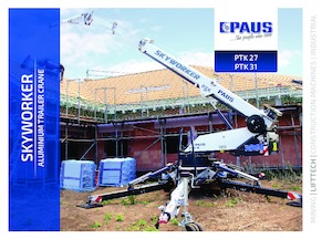 Nacelles à bras articulés montées sur remorque Paus PTK 31
