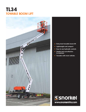 Nacelles à bras articulés montées sur camion Snorkel TL34