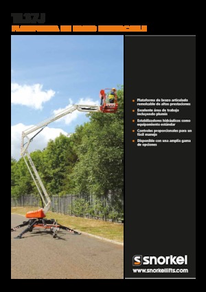 Nacelles à bras articulés montées sur camion Snorkel TL37J