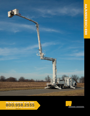 Nacelles à bras articulés montées sur remorque Altec AN50-E80