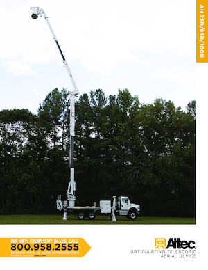 Nacelles à bras articulés montées sur remorque Altec AH85B