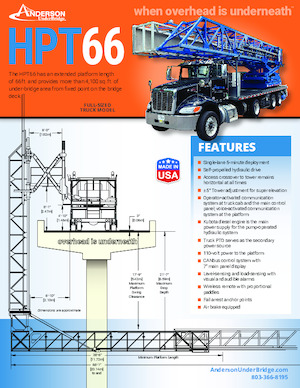 Nacelles à bras articulés montées sur remorque Anderson Hydra Platforms HPT 66