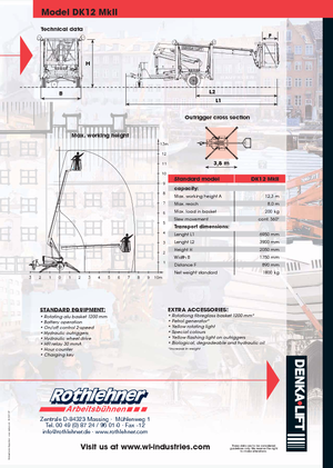 Nacelles à bras articulés montées sur camion Denka-Lift - Rothlehner DK 12 MK II