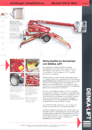 Nacelles à bras articulés montées sur camion Denka-Lift - Rothlehner DK 12 MK II