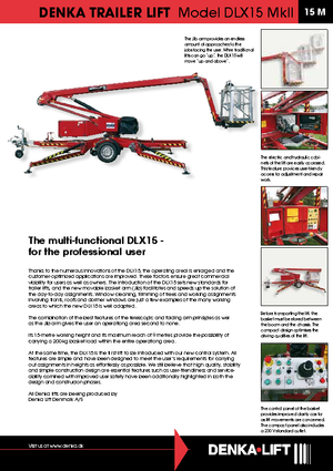 Nacelles à bras articulés montées sur camion Denka-Lift - Rothlehner DLX 15