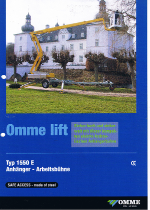 Nacelles à bras articulés montées sur camion OMMELIFT Omme 1550 EZX