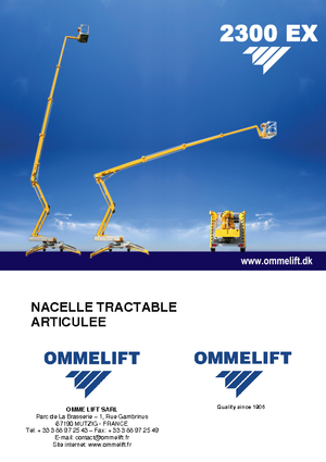 Nacelles à bras articulés montées sur camion OMMELIFT Omme 2300EXBB