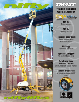 Nacelles à bras articulés montées sur camion Niftylift TM 42 T