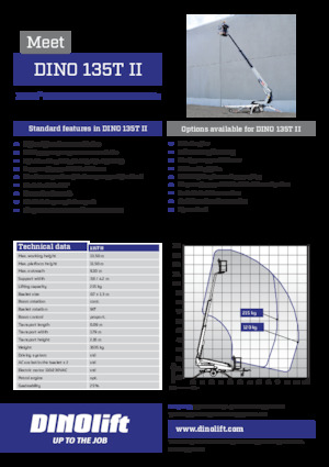 Nacelles télescopiques sur remorque Dino Lift Dino 135T II