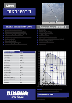 Nacelles télescopiques sur remorque Dino Lift Dino 180T II