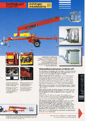 Nacelles télescopiques sur remorque Denka-Lift - Rothlehner 2500 DK 3 MK 25